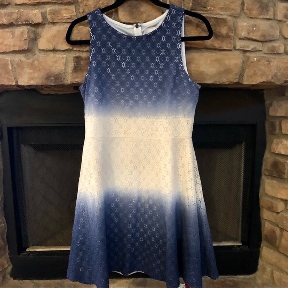 Blue and white ombre lace sundress. Size 8 - Picture 1 of 8